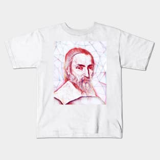 Nicolas Claude Fabri de Peiresc Portrait | Nicolas Claude Fabri de Peiresc Artwork | Line Art Kids T-Shirt